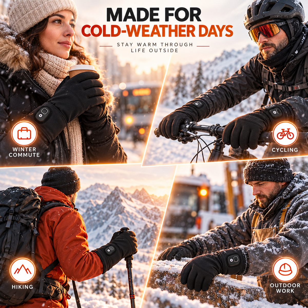 ❤️Smart Heated Winter Gloves – LED Display & Long-Lasting Warmth