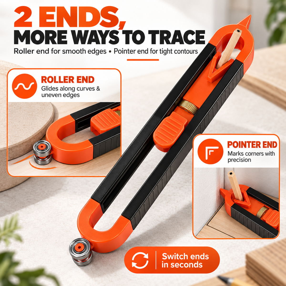 🎉Precise Contour Scribe Tool with Lock for Pencil