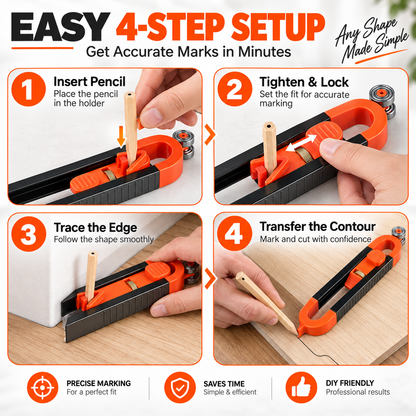 🎉Precise Contour Scribe Tool with Lock for Pencil