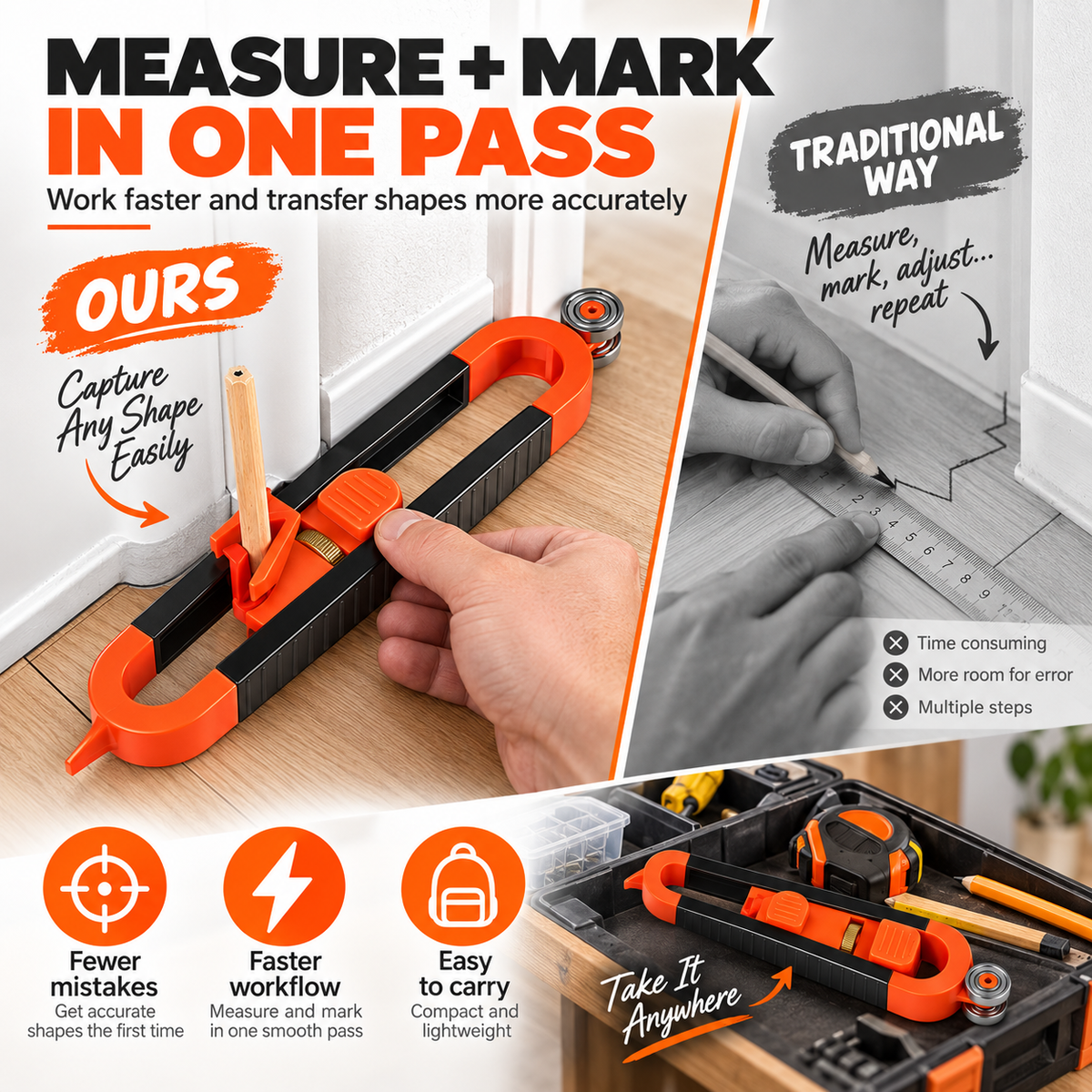 🎉Precise Contour Scribe Tool with Lock for Pencil