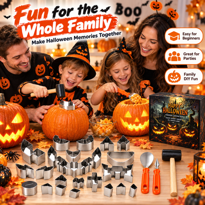 ❤️Halloween Pumpkin Carving Kit – 24-Piece Family DIY Set
