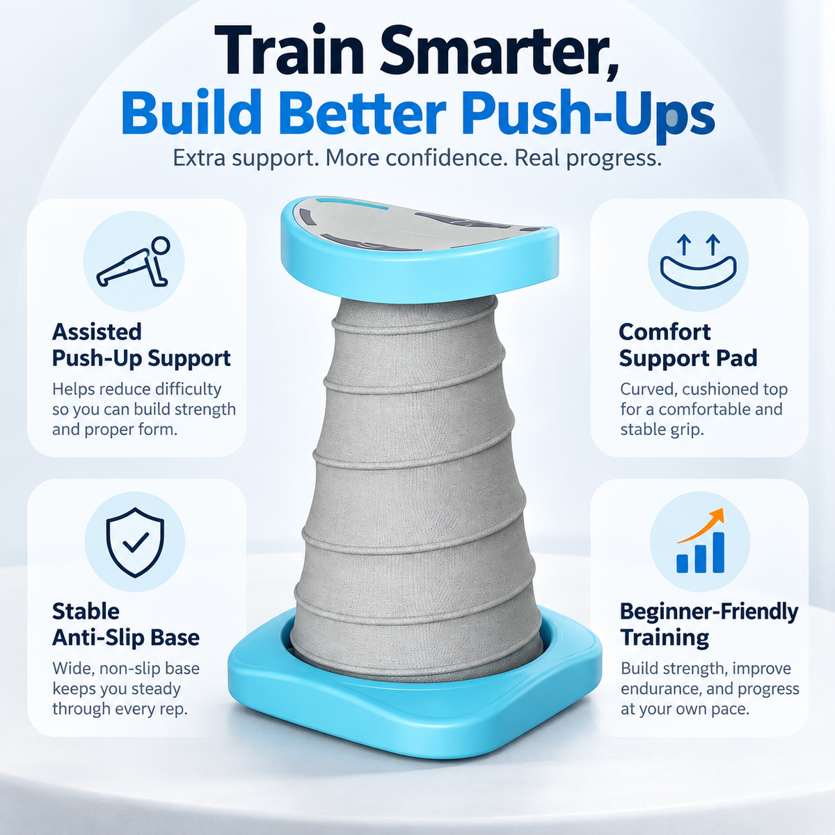 ❤️Spring-Assisted Push-Up Trainer – Easier Reps, Better Form