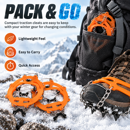 ❤️18-Spike Ice Traction Cleats – Secure Grip for Snow & Ice