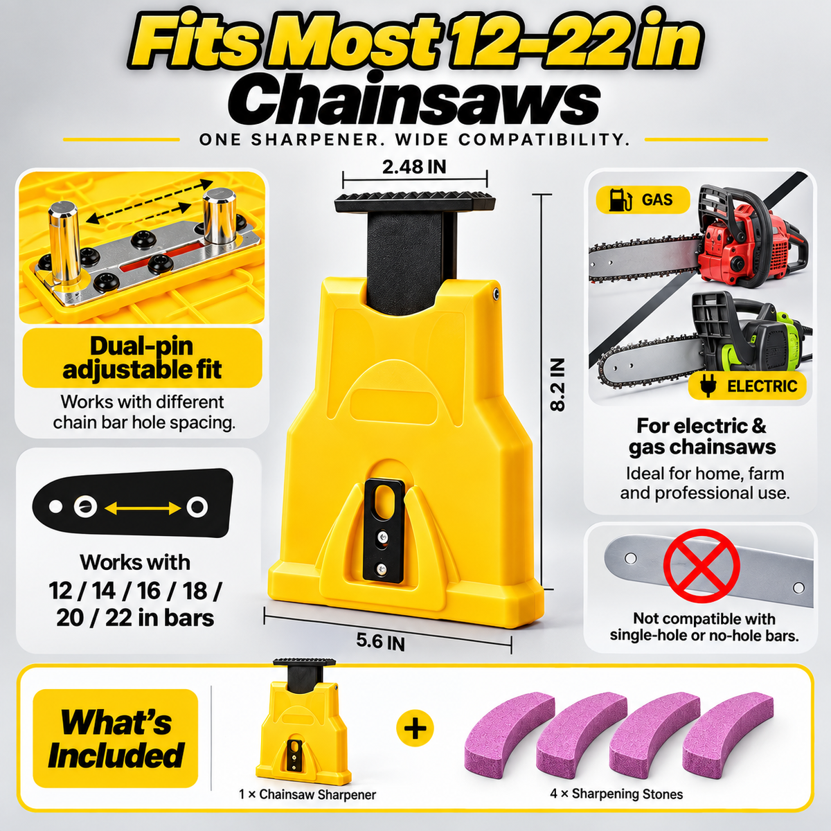 🎉Chainsaw Sharpener Portable Chain Saw Blade Sharpener Kit
