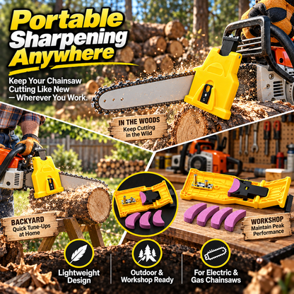 🎉Chainsaw Sharpener Portable Chain Saw Blade Sharpener Kit