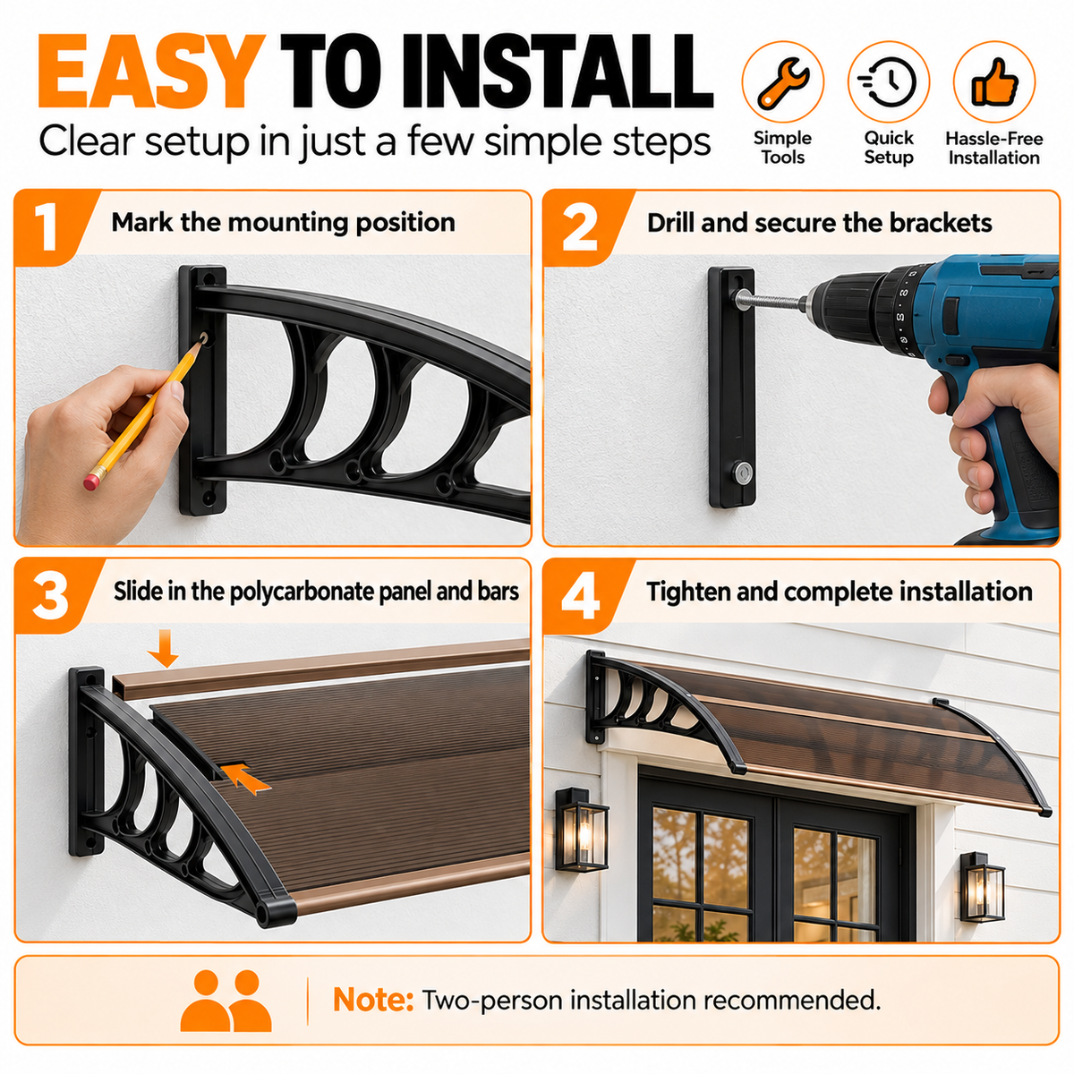 🎉Window Awning Door Canopy Exterior