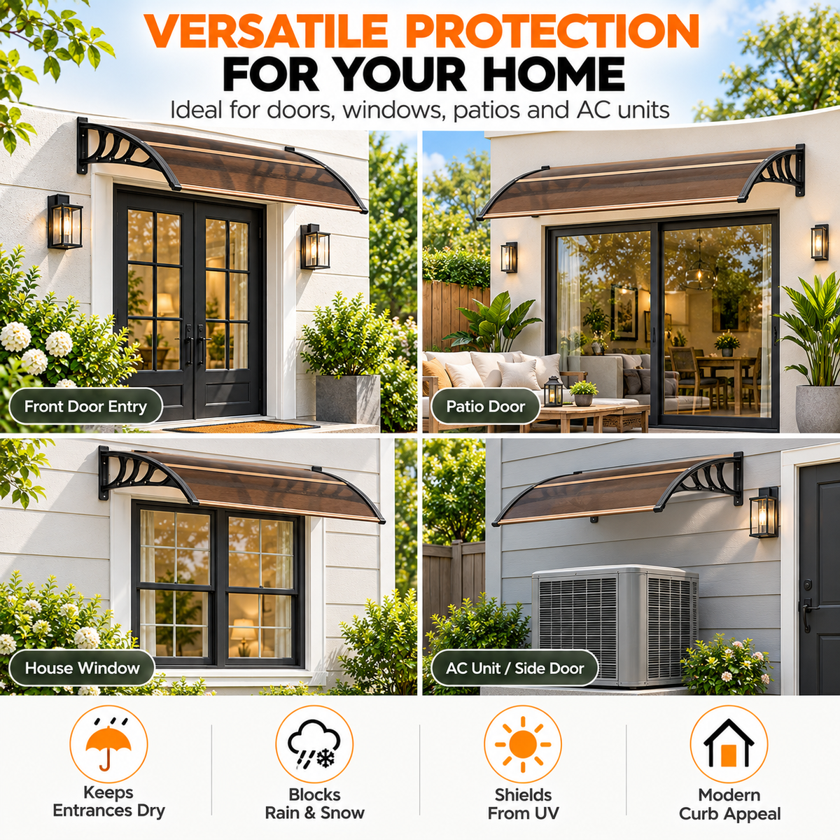 🎉Window Awning Door Canopy Exterior