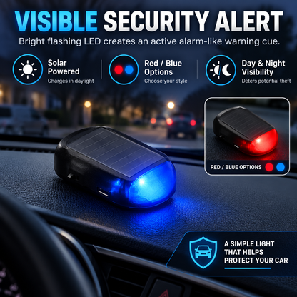 ❤️ Solar LED Car Security Warning Lights Red + Blue Set