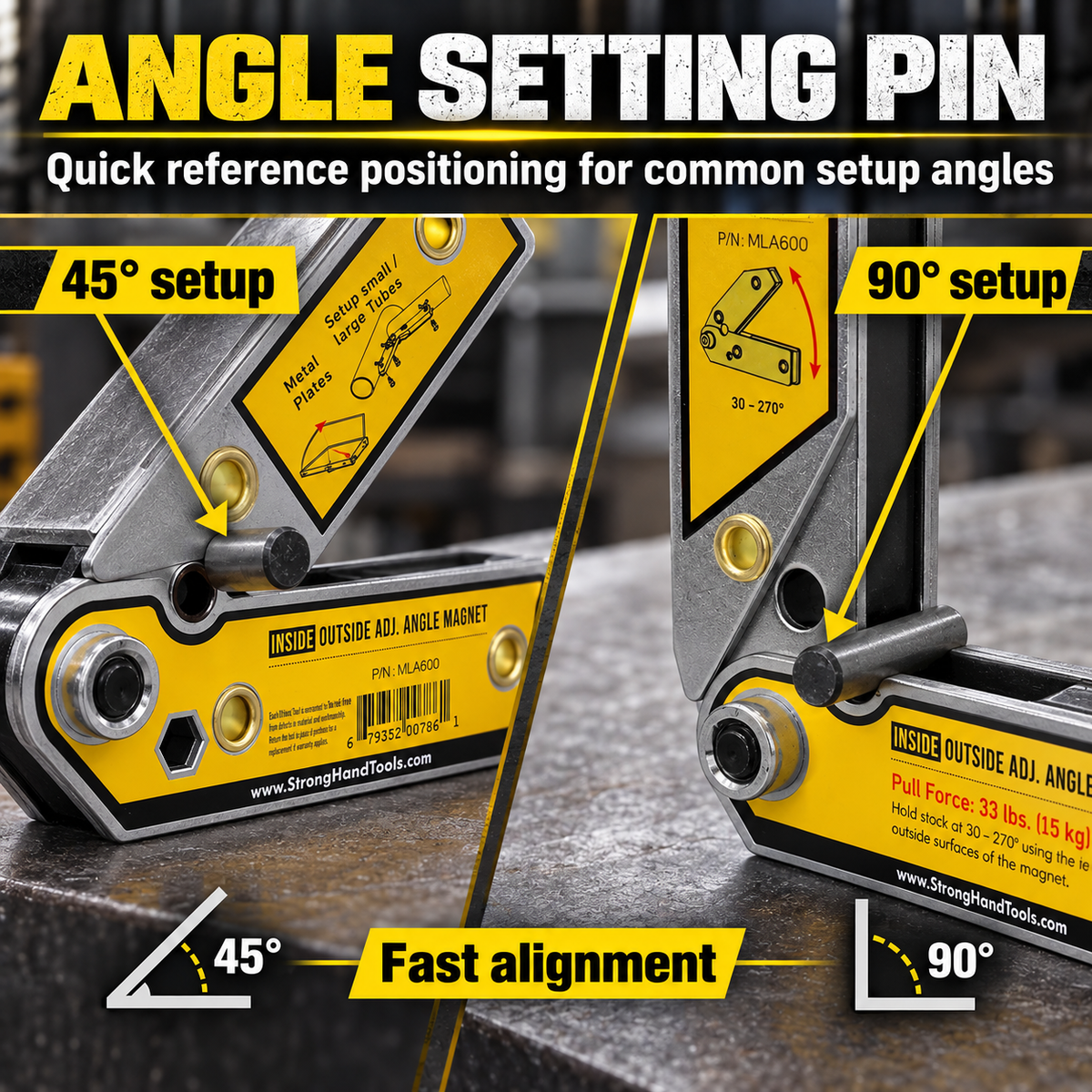 ❤️Strong Hand Tools, Adjustable Angle Magnetic Square