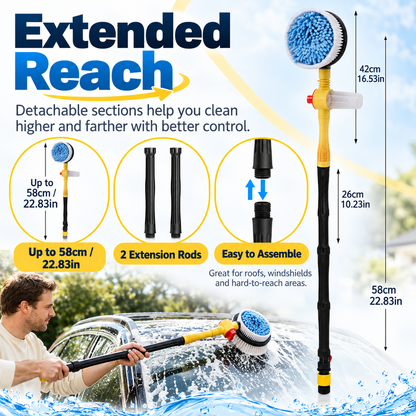 ❤️360° Rotating Car Wash Brush with Soap Dispenser