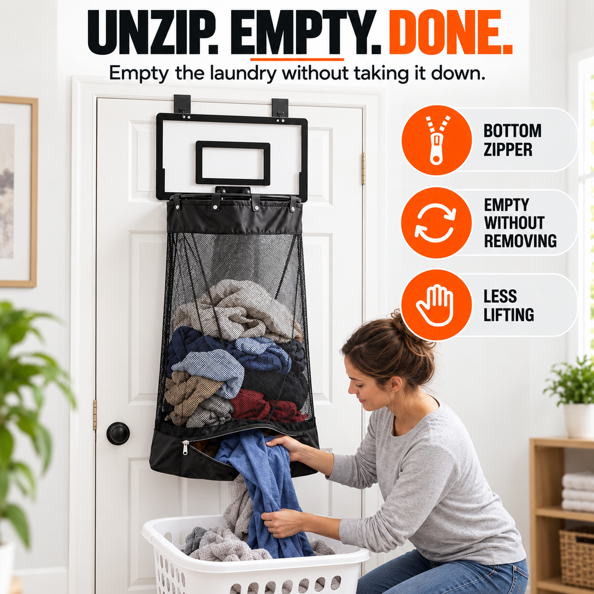 ❤️2-in-1 Basketball Laundry Hoop