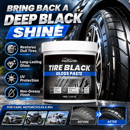 ❤️Tire Gloss Restorer – Deep Black Shine & UV Protection