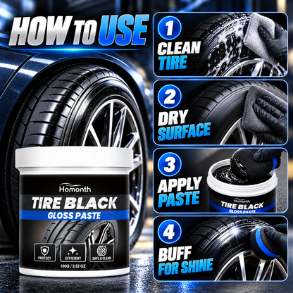 ❤️Tire Gloss Restorer – Deep Black Shine & UV Protection