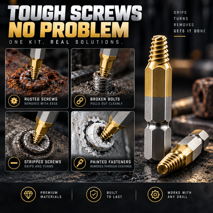Gifts for Men - 22Pcs Titanium Damaged Screw Extractor Set