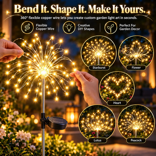🎁2-Pack Solar Firework Lights With 8 Lighting Modes