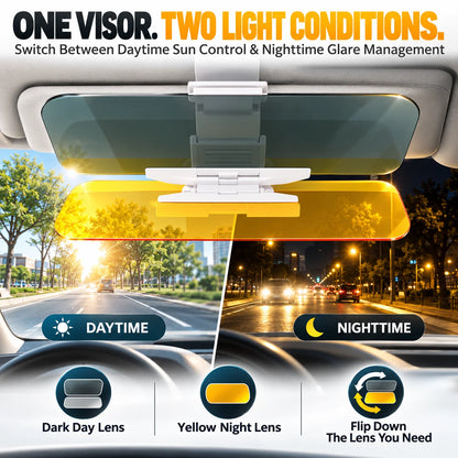 🎁2-in-1 Day & Night Anti-Glare Car Sun Visor Extender