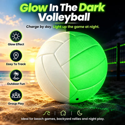 🎁Glow-in-the-Dark Volleyball – Light-Activated Night Play Ball