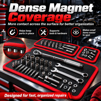 🎁3-Piece Magnetic Tool Mat Set – Strong Hold, Flexible Tool & Parts Organizer
