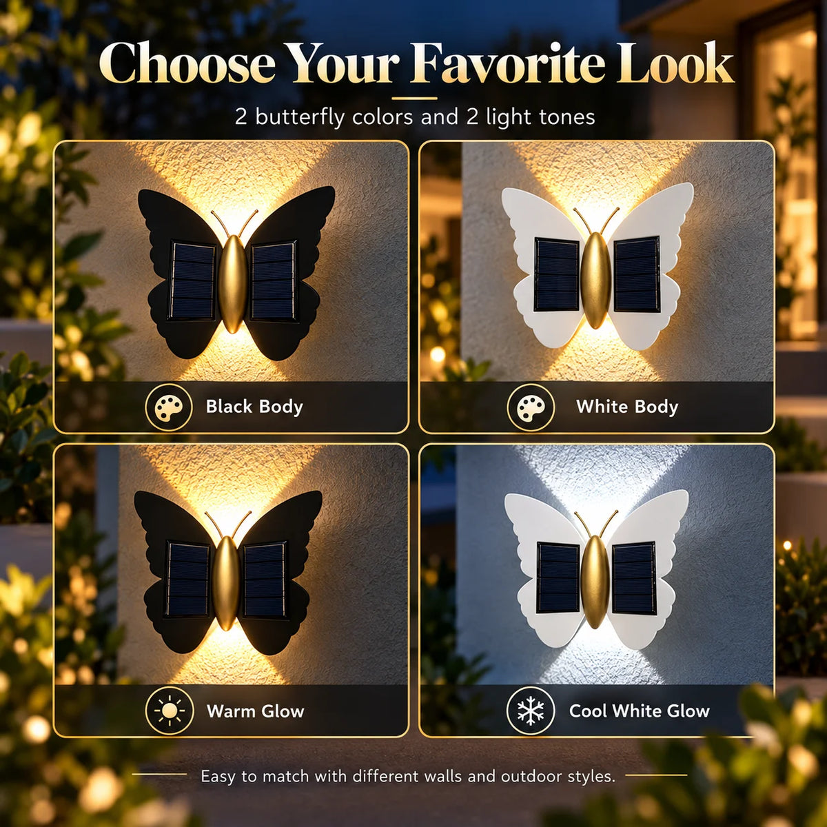 🎁Butterfly Solar Motion Sensor Outdoor Wall Light
