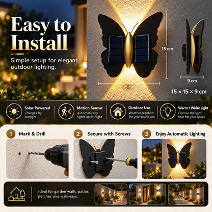 🎁Butterfly Solar Motion Sensor Outdoor Wall Light
