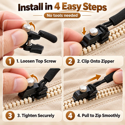 🎁30-Piece Tool-Free Zipper Repair Kit in 3 Sizes