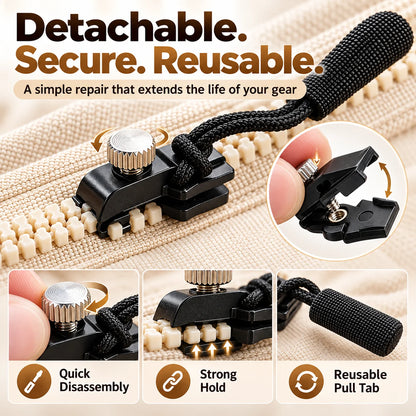 🎁30-Piece Tool-Free Zipper Repair Kit in 3 Sizes