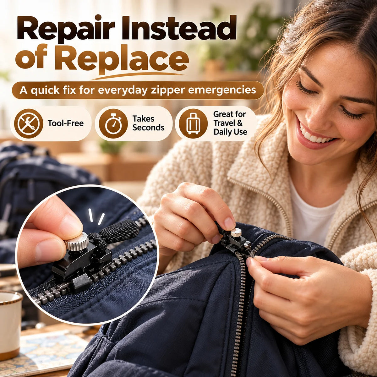 🎁30-Piece Tool-Free Zipper Repair Kit in 3 Sizes