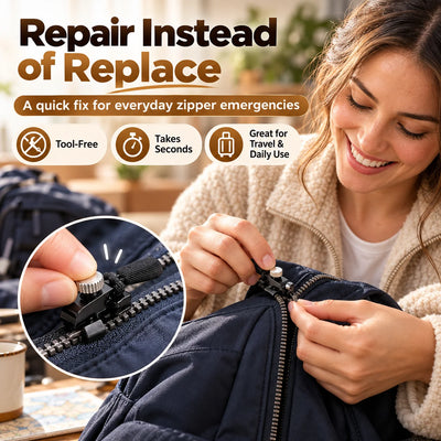 🎁30-Piece Tool-Free Zipper Repair Kit in 3 Sizes