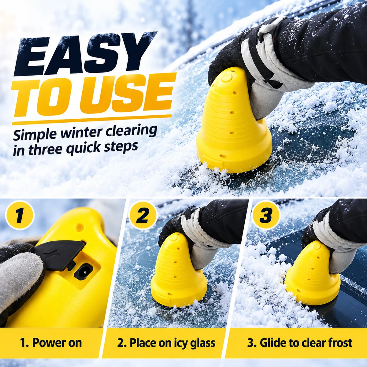🎁Rechargeable Electric Car Ice Scraper &amp; Snow Remover