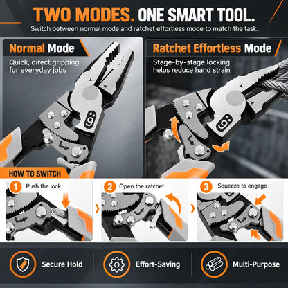 🎁Ratchet Locking Multi-Function Pliers – Effort-Saving Grip & Heavy-Duty Design