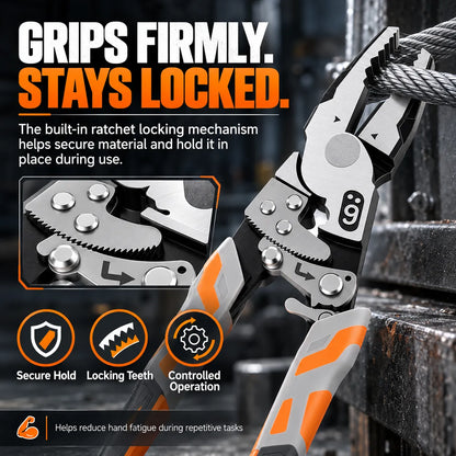 🎁Ratchet Locking Multi-Function Pliers – Effort-Saving Grip & Heavy-Duty Design