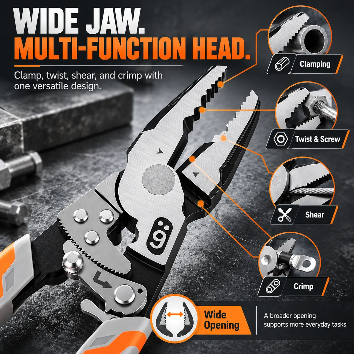 🎁Ratchet Locking Multi-Function Pliers – Effort-Saving Grip & Heavy-Duty Design