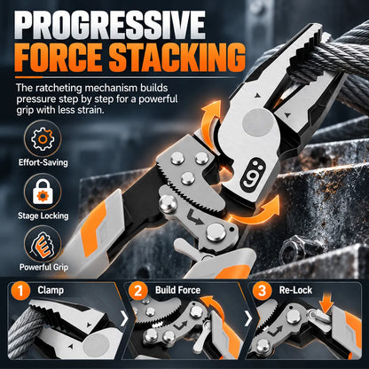 🎁Ratchet Locking Multi-Function Pliers – Effort-Saving Grip & Heavy-Duty Design