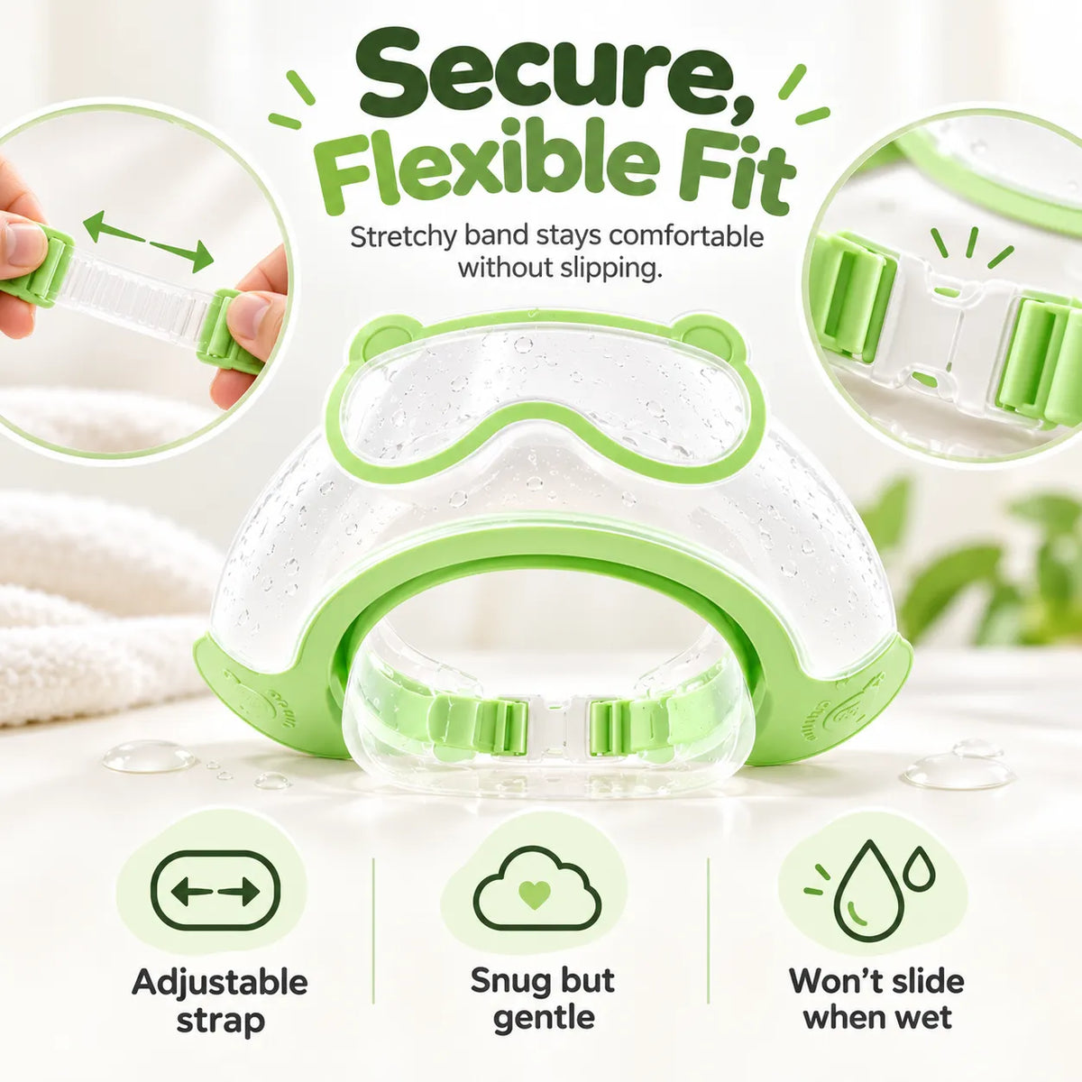 🎁Baby Waterproof Shampoo Cap – Adjustable Tear-Free Bath Visor with Eye & Ear Protection