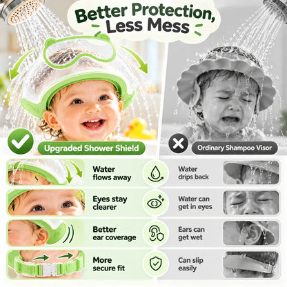 🎁Baby Waterproof Shampoo Cap – Adjustable Tear-Free Bath Visor with Eye & Ear Protection