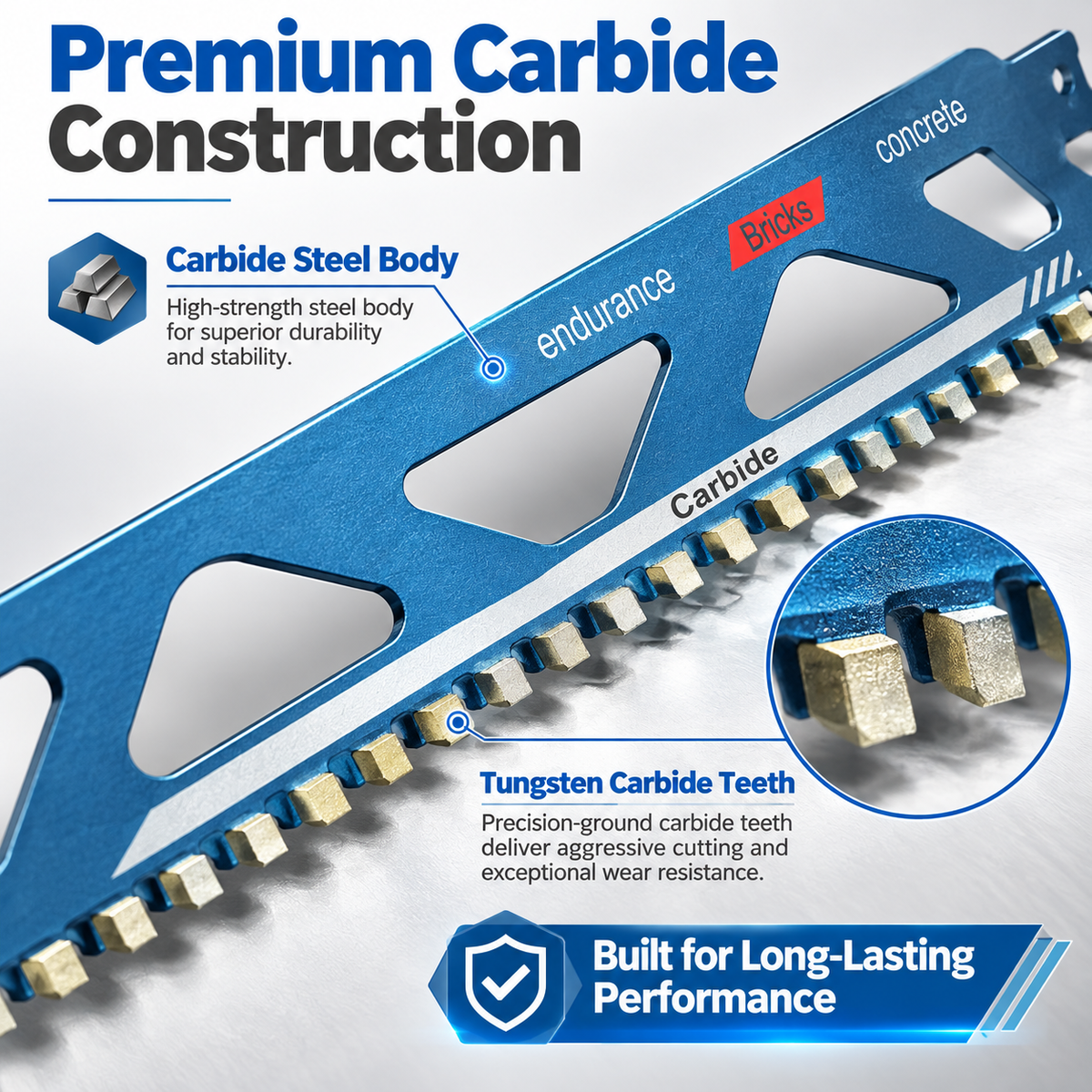 🎉Carbide-Tipped Reciprocating Saw Blade for Brick & Masonry