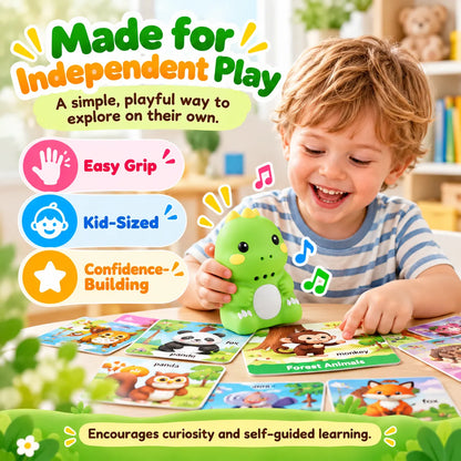 🎁Kids English Talking Pen Learning Set – Interactive Flashcards & Dinosaur Stickers