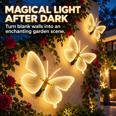 ❤️40CM Glowing Butterfly Wall Light – Beautiful Day & Night
