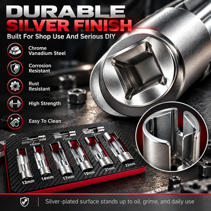 9-Piece Diesel Injector Socket Set, 3/8 and 1/2-Inch Drive
