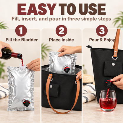 ❤️Insulated Wine Tote with Hidden Spout