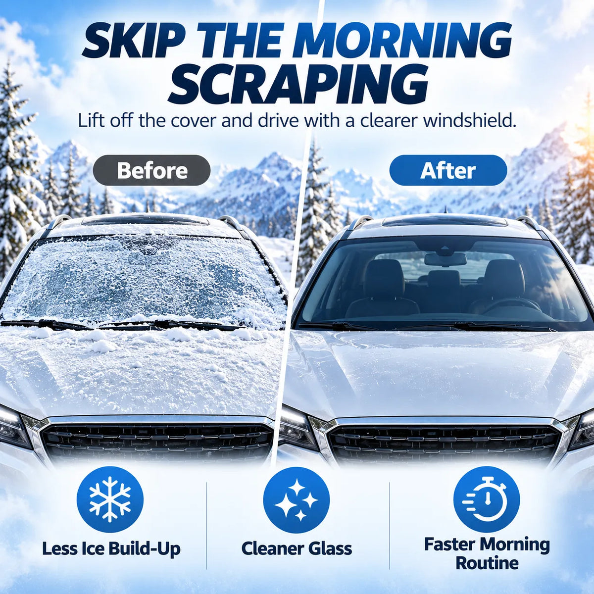 🎁Universal Car Windshield Snow Cover for Winter Protection