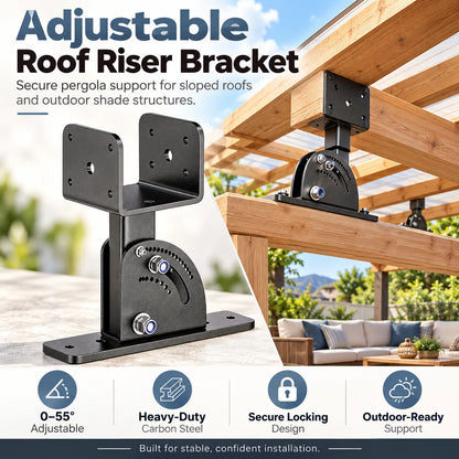 🎁Adjustable Roof Riser Brackets for Pergola & Outdoor Structures