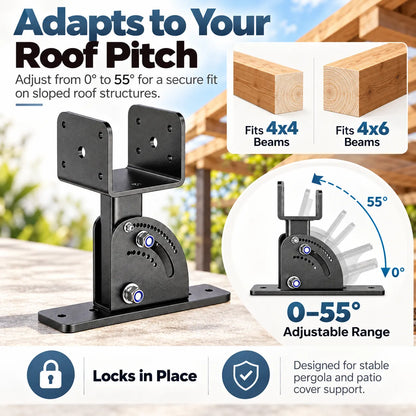 🎁Adjustable Roof Riser Brackets for Pergola & Outdoor Structures