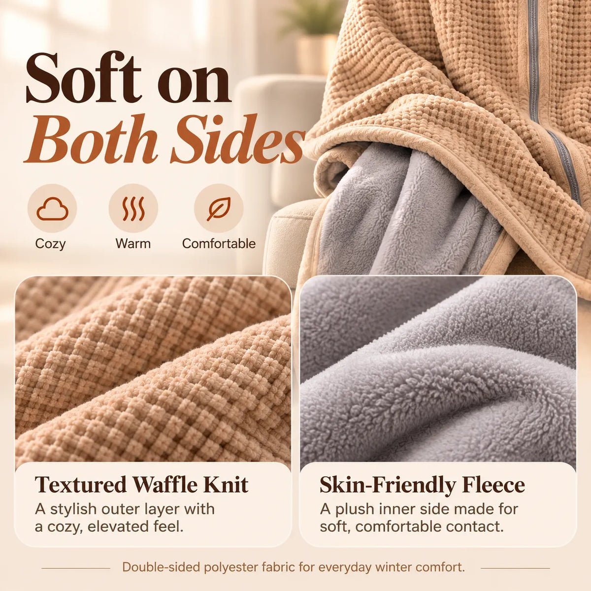 🎁USB Heated Blanket Shawl - 8-Zone Carbon Fiber Heating Throw