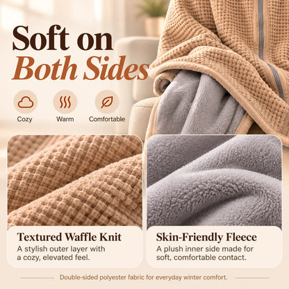 🎁USB Heated Blanket Shawl - 8-Zone Carbon Fiber Heating Throw