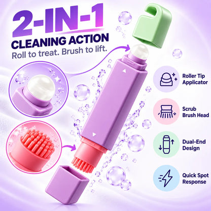 🎁Portable 2-in-1 Stain Remover Pen – Instant Spot Cleaner with Built-In Scrubbing Brush