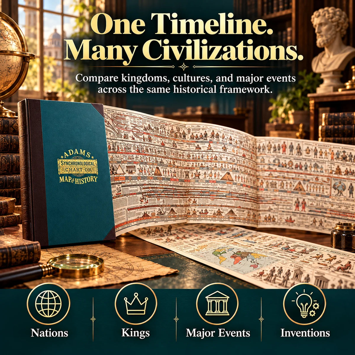 🎁Adams Chart of History Special Edition – 23-Foot Historical Timeline