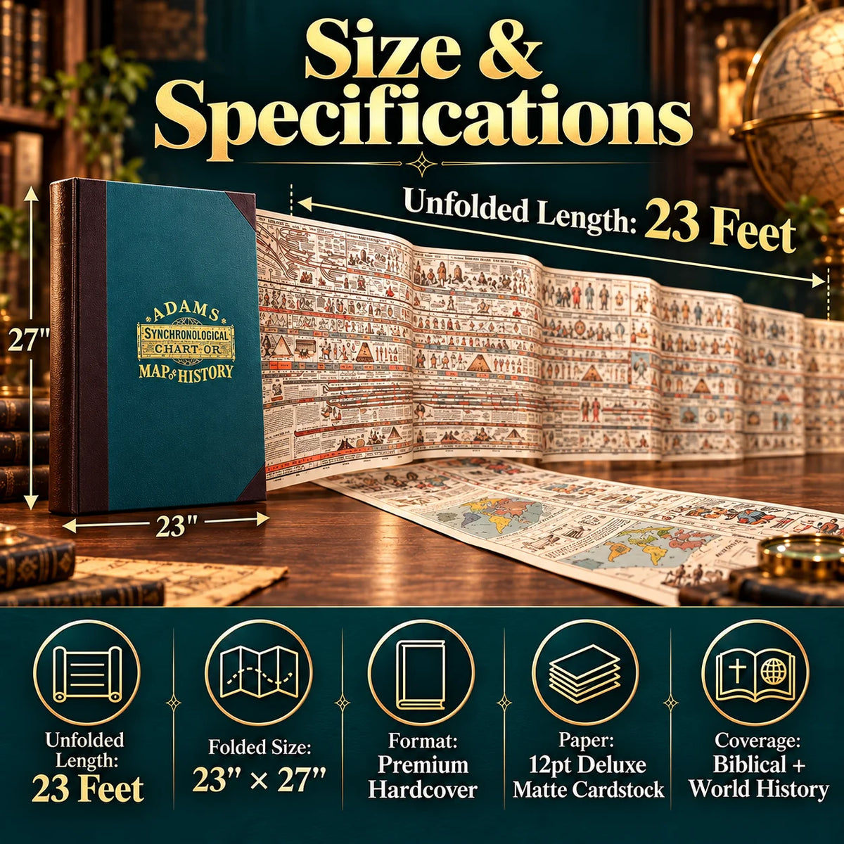 🎁Adams Chart of History Special Edition – 23-Foot Historical Timeline