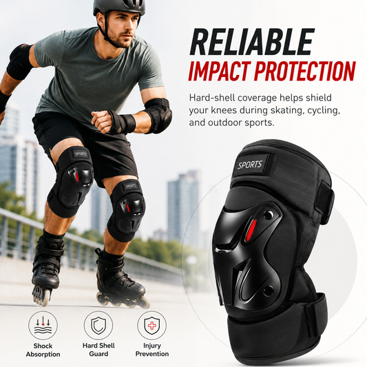 🚴1 Pair Heavy-Duty Sports Knee Pads | Protective Gear for Cycling, Skateboarding & Outdoor Sports