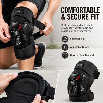 🚴1 Pair Heavy-Duty Sports Knee Pads | Protective Gear for Cycling, Skateboarding & Outdoor Sports